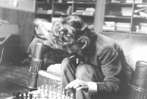 Peter playing chess